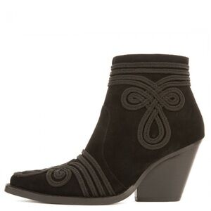 New Jeffrey Campbell Gatlin EMB Black Booties